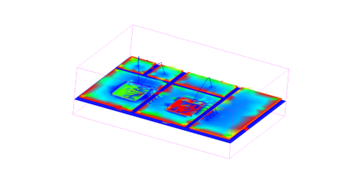 Elektromagnetisches Feld in einem Leistungsmodul