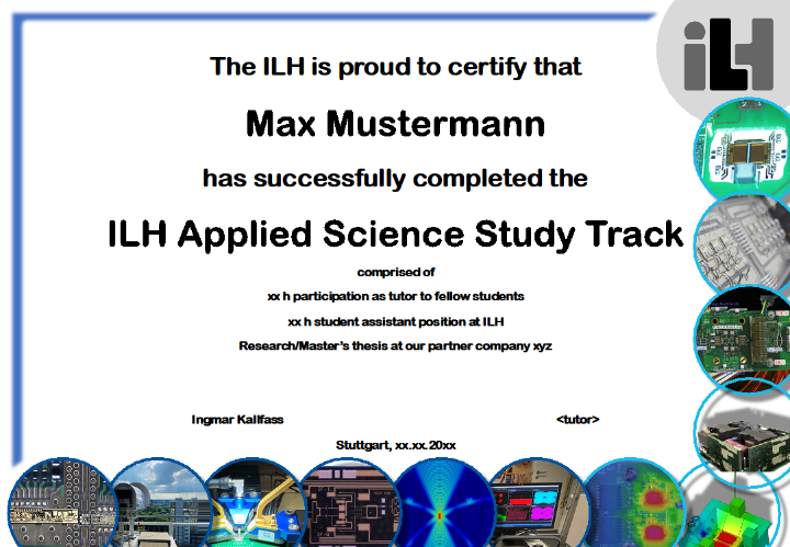 Zertifikat des ILH Applied Science Track